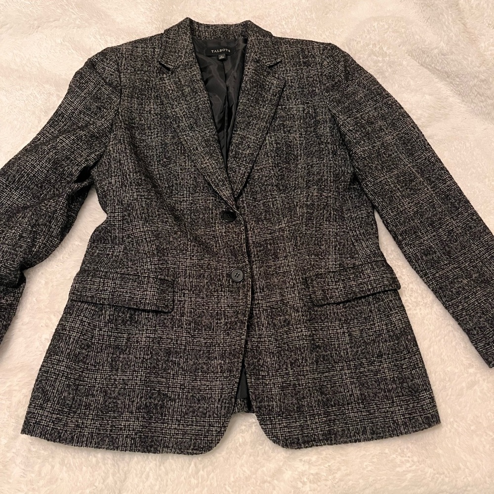 Talbots Women's Charcoal Textured Blazer
